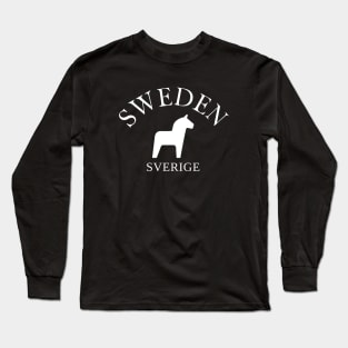 Dala horse Sweden Sverige Long Sleeve T-Shirt